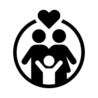 Musical notes icon in black and white