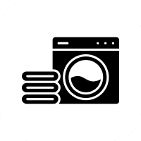 Washer and towels illustration