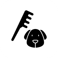 Dog and comb icon